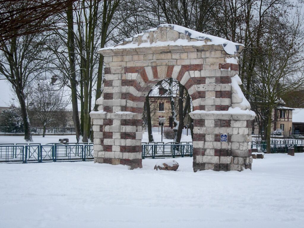 Barentin sous la neige